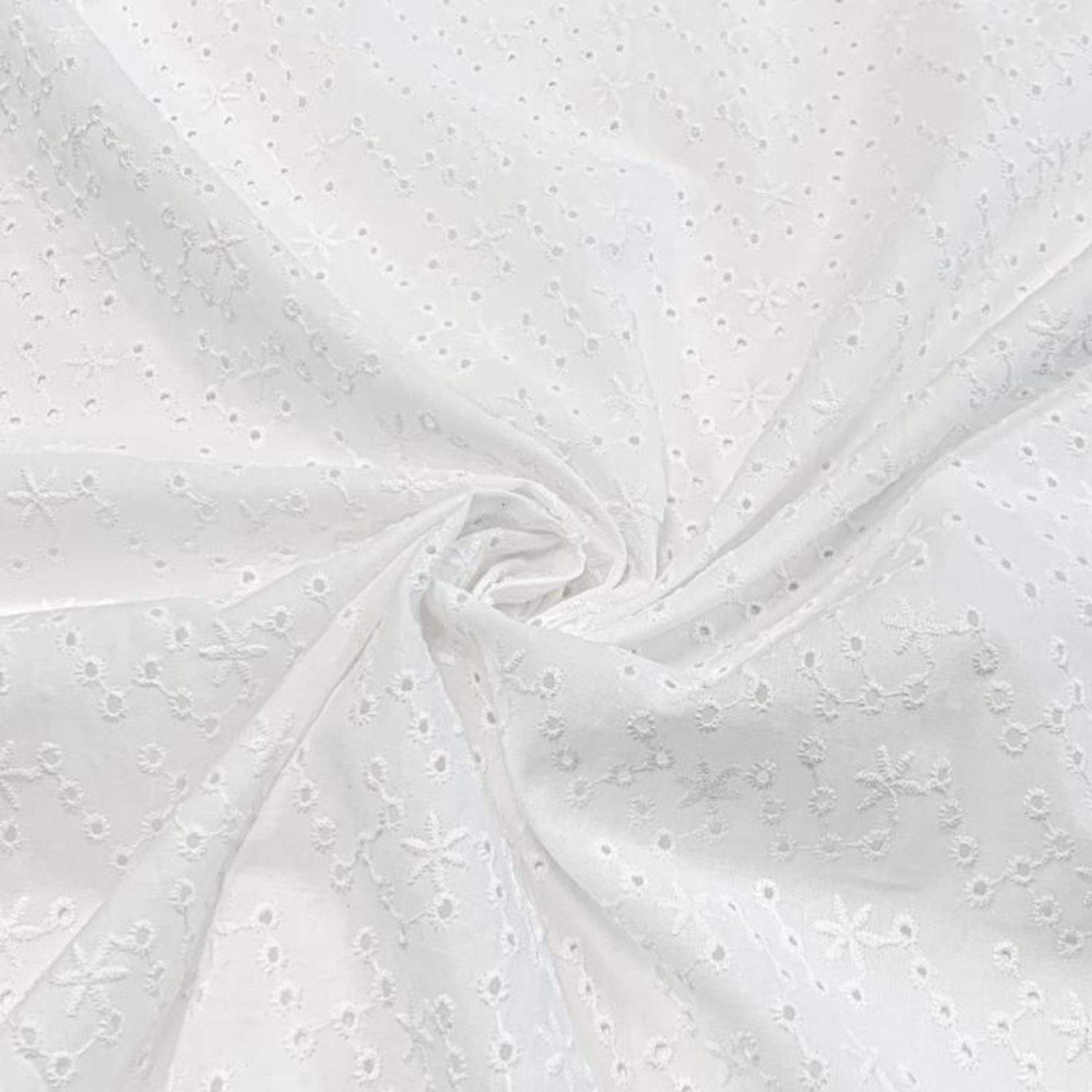 Tissu Broderie Anglaise Étoiles