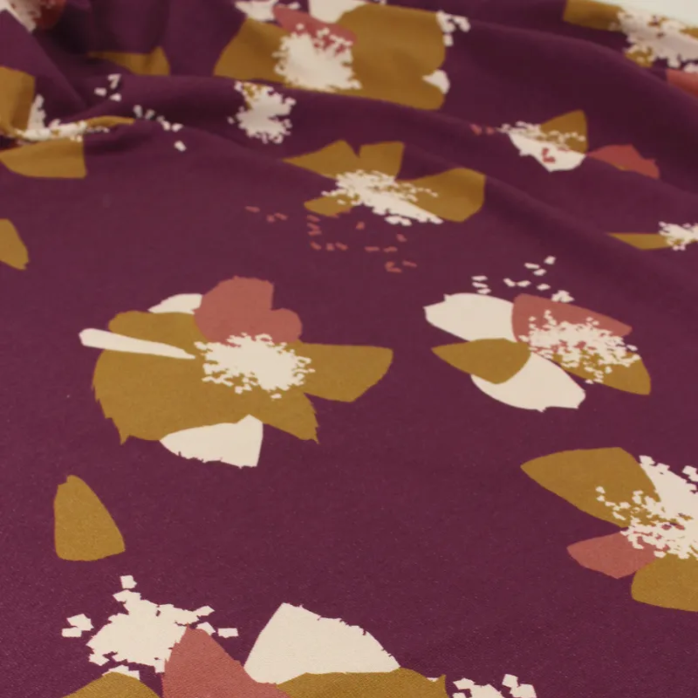 Tissu Sweat Molleton de Coton "Anémona" Mûroise par Eglantine & Zoé