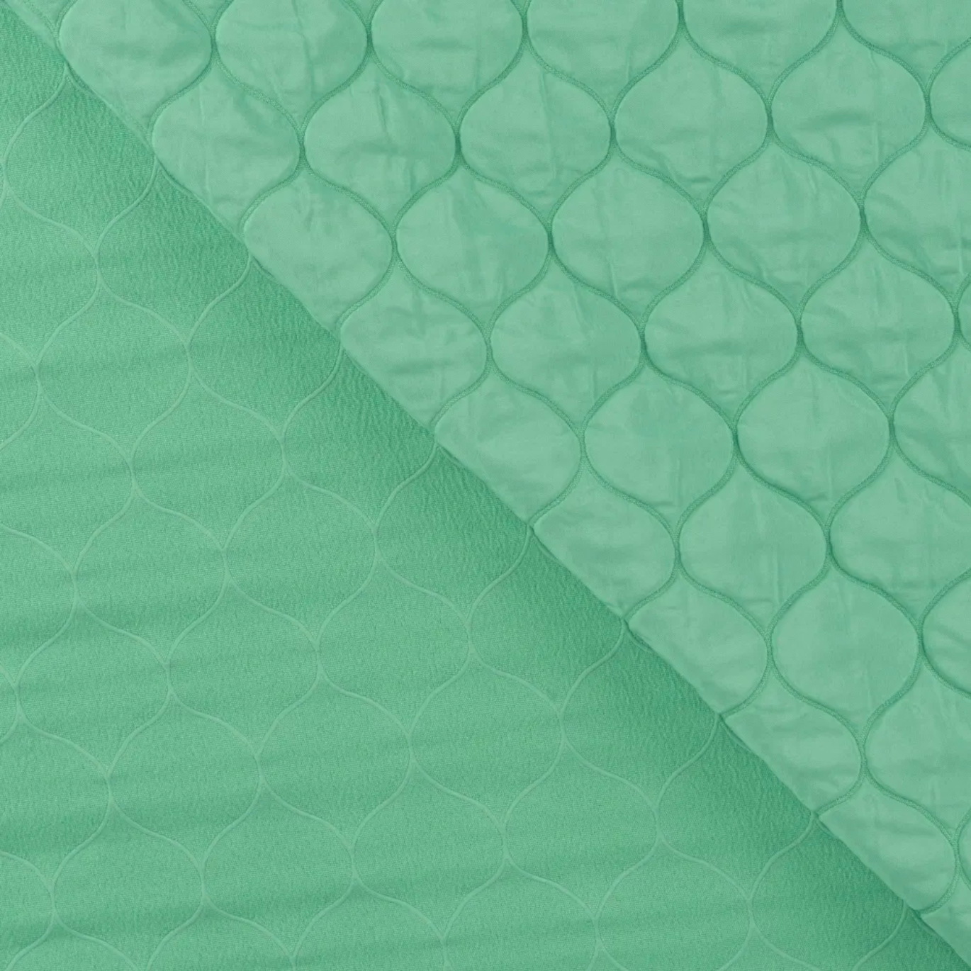 Tissu doudoune Silvio Vert Menthe