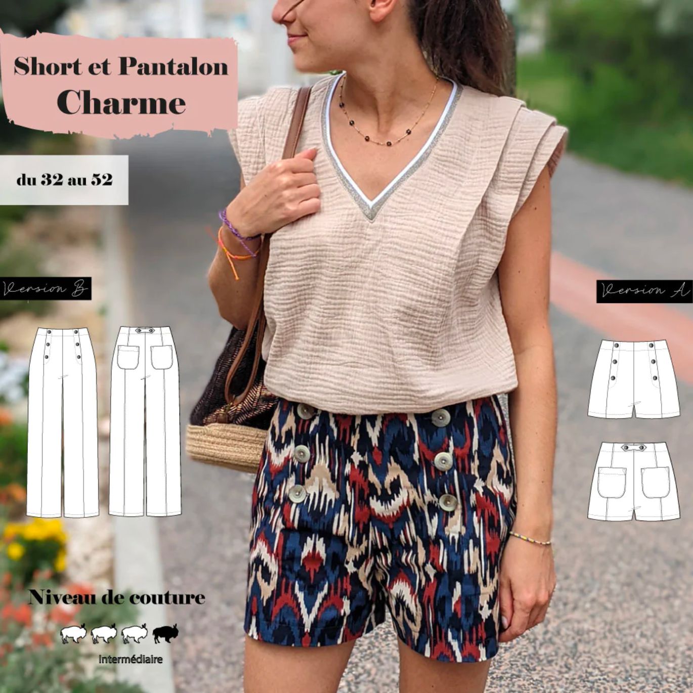 Patron Pantalon Charme de Super Bison du 32 au 52