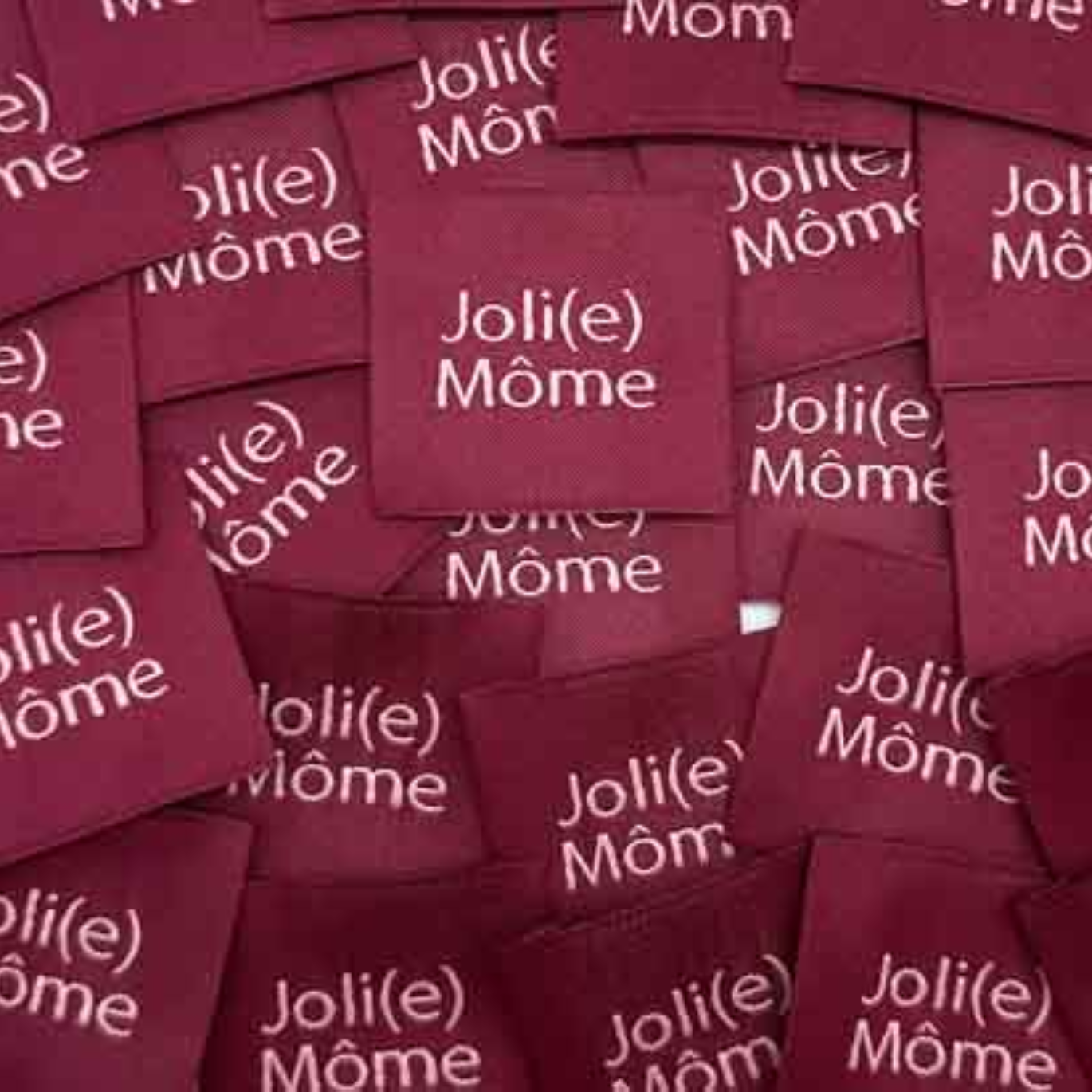 Étiquette à coudre "Joli(e) Môme" Bordeaux
