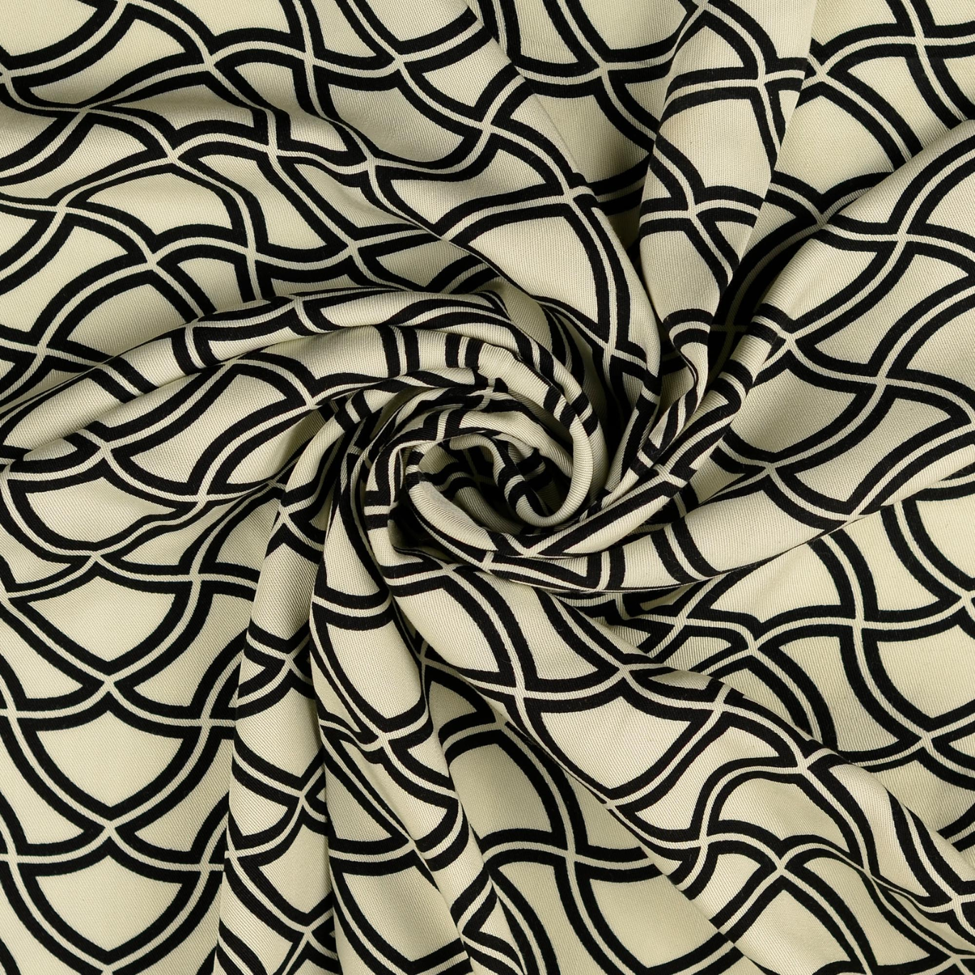 Viscose Bruma Noir et écru