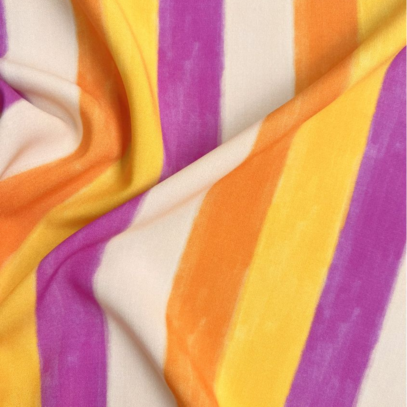 Tissu Viscose Rayures du Soleil par Cousette