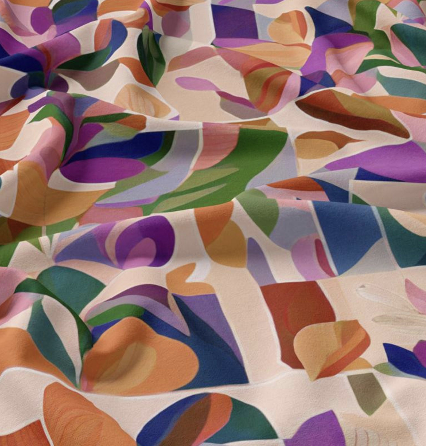 Viscose "Nawel" Violet et Rose
