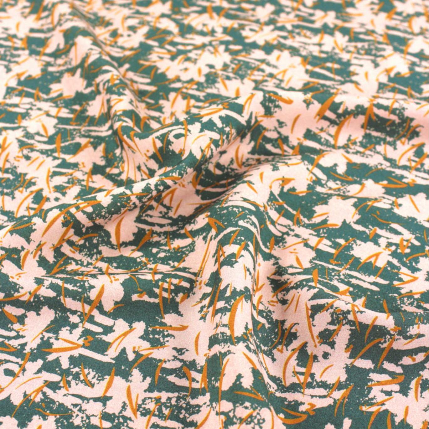 Tissu Popeline de Viscose "Craie" Vert Eucalyptus par Eglantine & Zoé