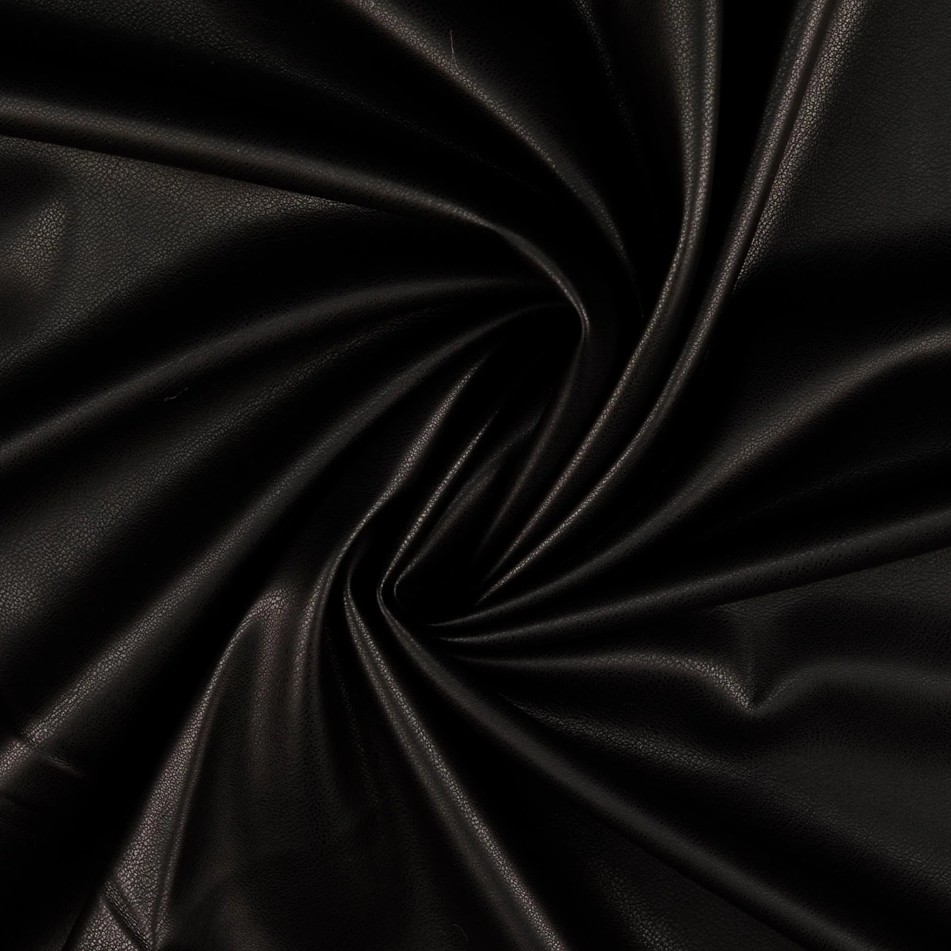 Tissu Simili Cuir Noir Qualité Premium 