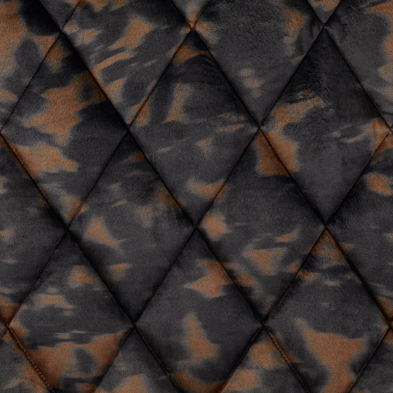 Tissu Matelassé Velours Batik Marron