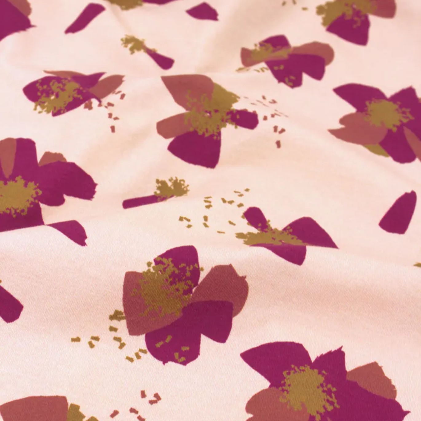 Tissu Jersey de Coton Bio "Anémona" Nude par Eglantine & Zoé