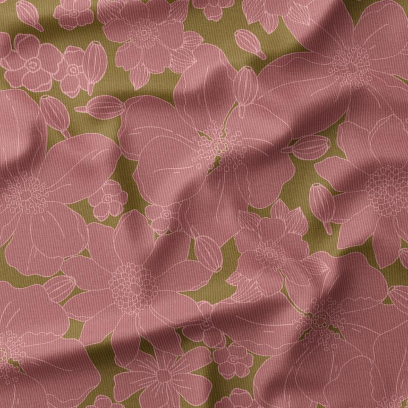 Velours milleraies Michelle Havane
