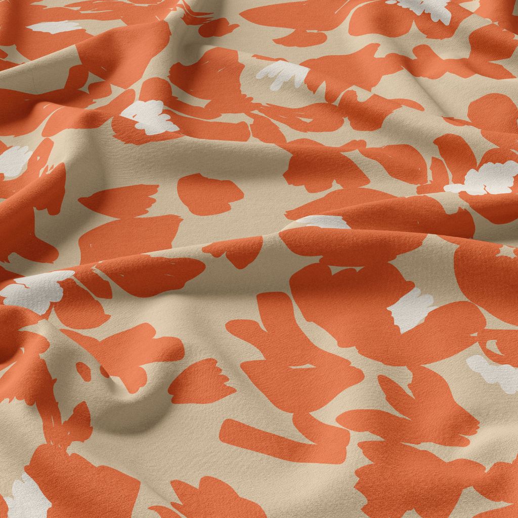 Viscose "Boti" Beige et Orange