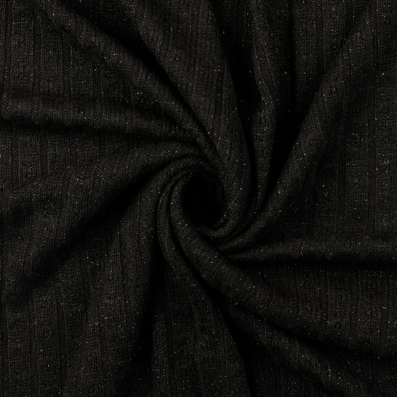Maille Tricot Côtelée Lurex Noir