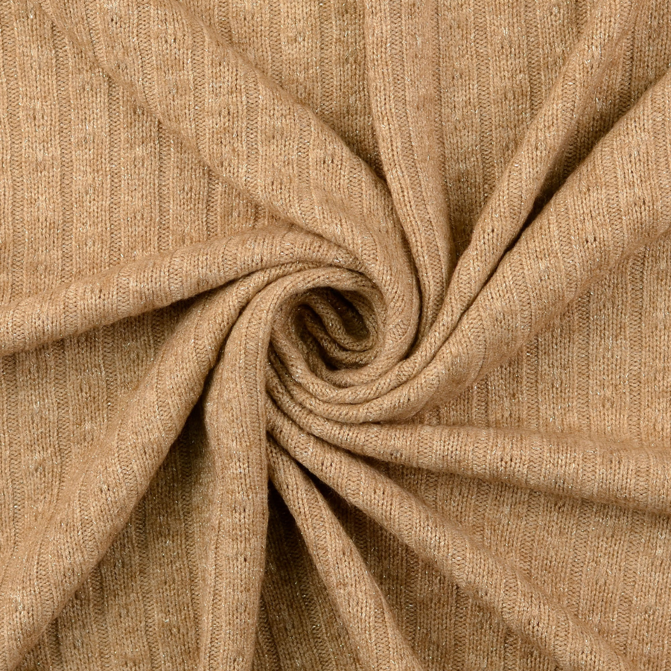 Maille Tricot Côtelée Lurex Beige