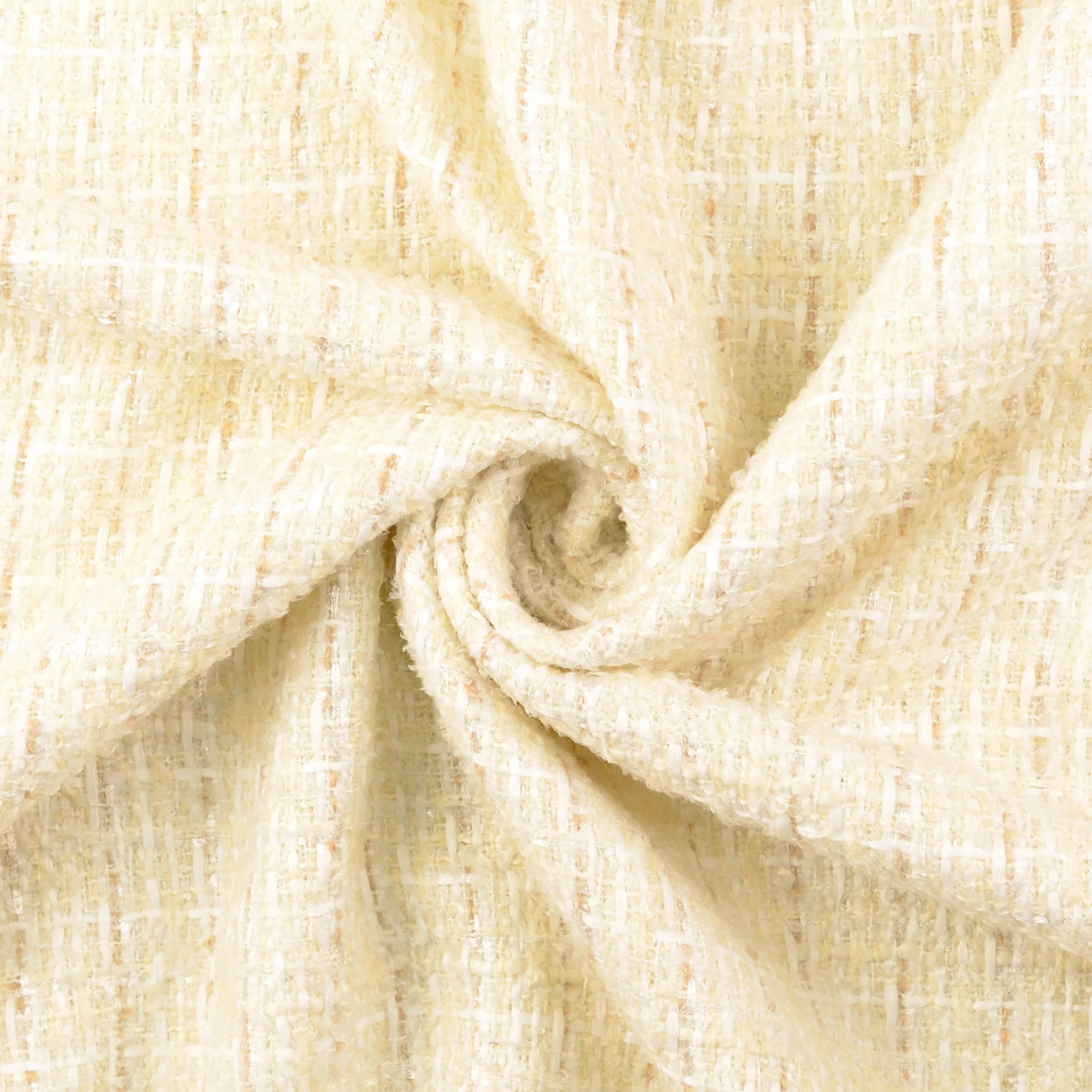 Tissu Tweed Blanc Lurex 