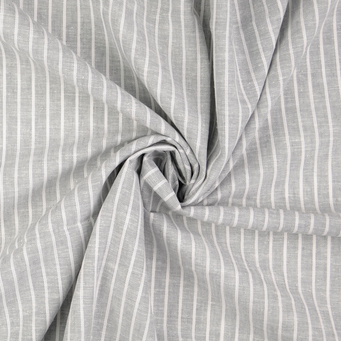 Lin Coton Tissé Rayures Olive