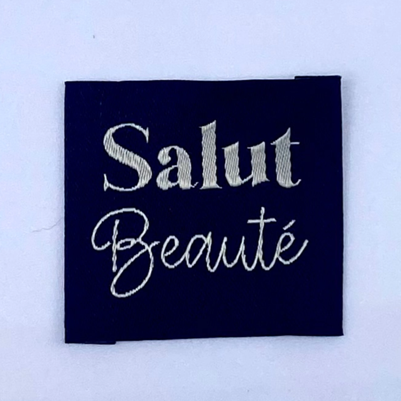 Étiquette à coudre "Salut Beauté" Noir