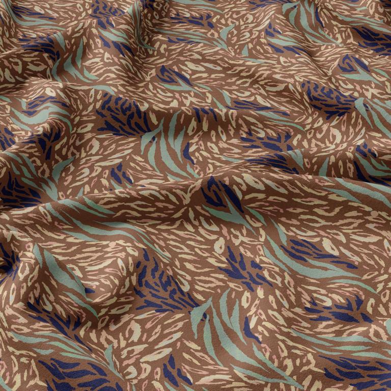 Viscose Kallis Marron & Bleu