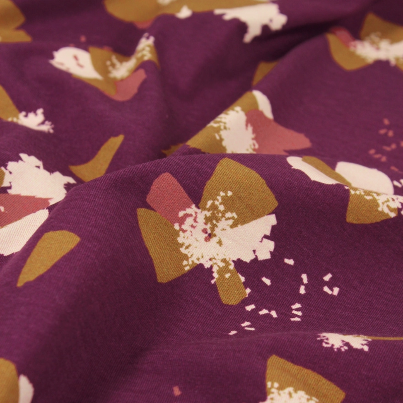 Tissu Jersey de Coton Bio "Anémona" Mûroise par Eglantine & Zoé