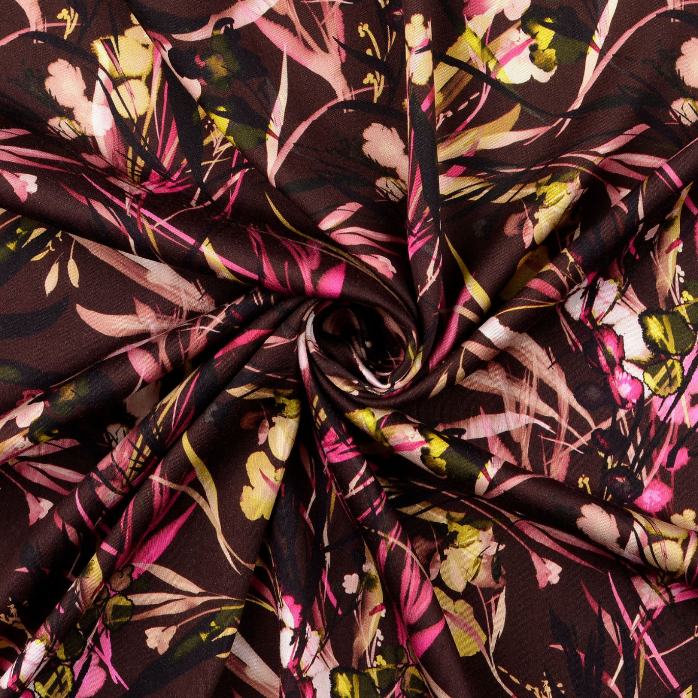 Tissu Satin Viscose "Fall" Bordeaux