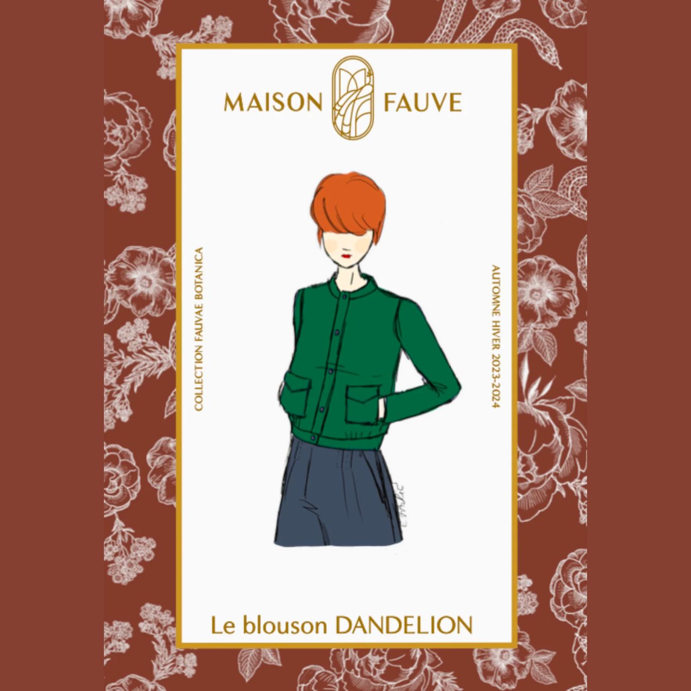 Patron du blouson Dandelion de Maison Fauve du 34 au 52