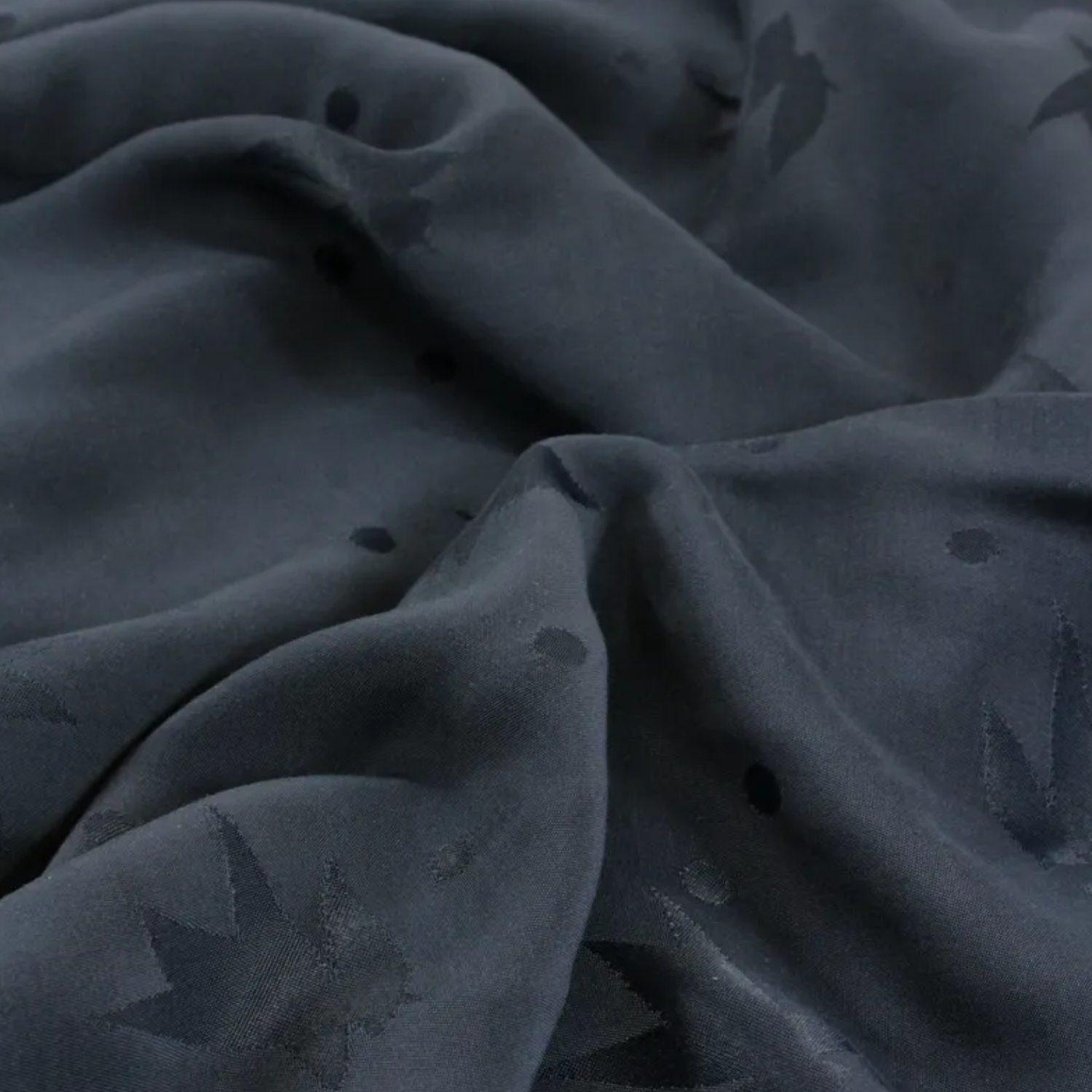 Tissu Jacquard de Viscose Streli Encre par Eglantine & Zoé