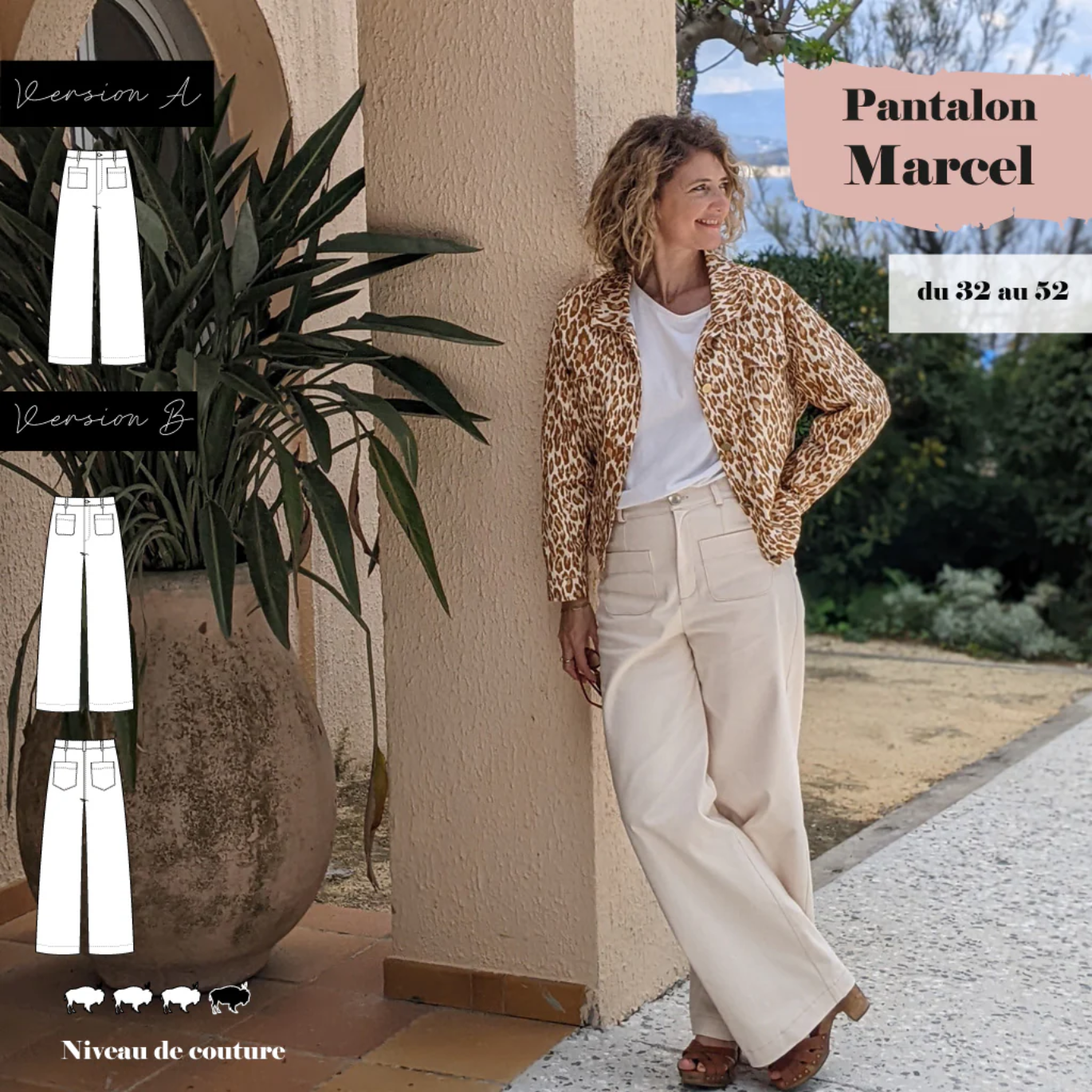 Patron Pantalon Marcel de Super Bison du 32 au 52 